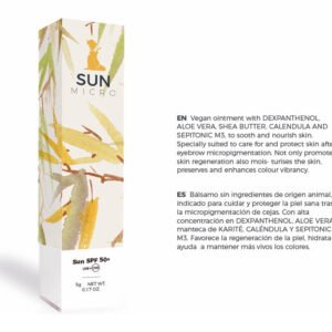SUN MICRO Bálsamo Post PMU SPF 50+ – Cuidado Cejas 5g